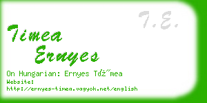 timea ernyes business card